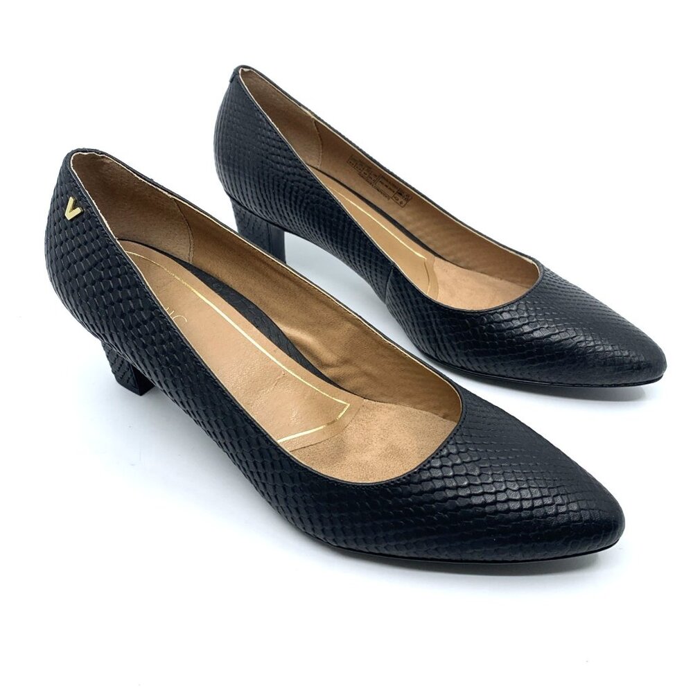 Vionic Black Textured Heels